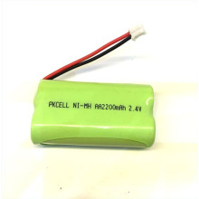 batterie de téléphone sans fil de ni-mh 2.4v aa batterie rechargeable de 2200mah